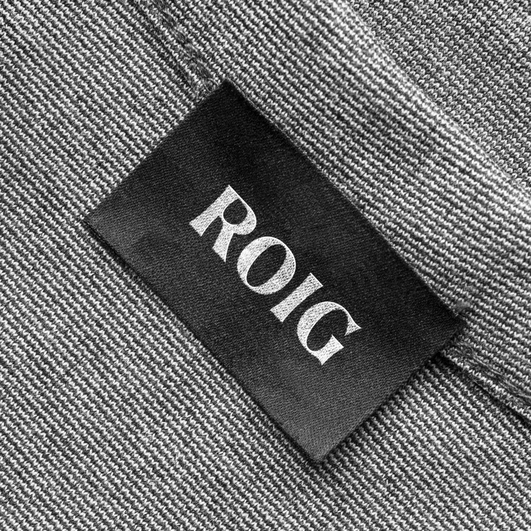 Blank black clothes label as a background